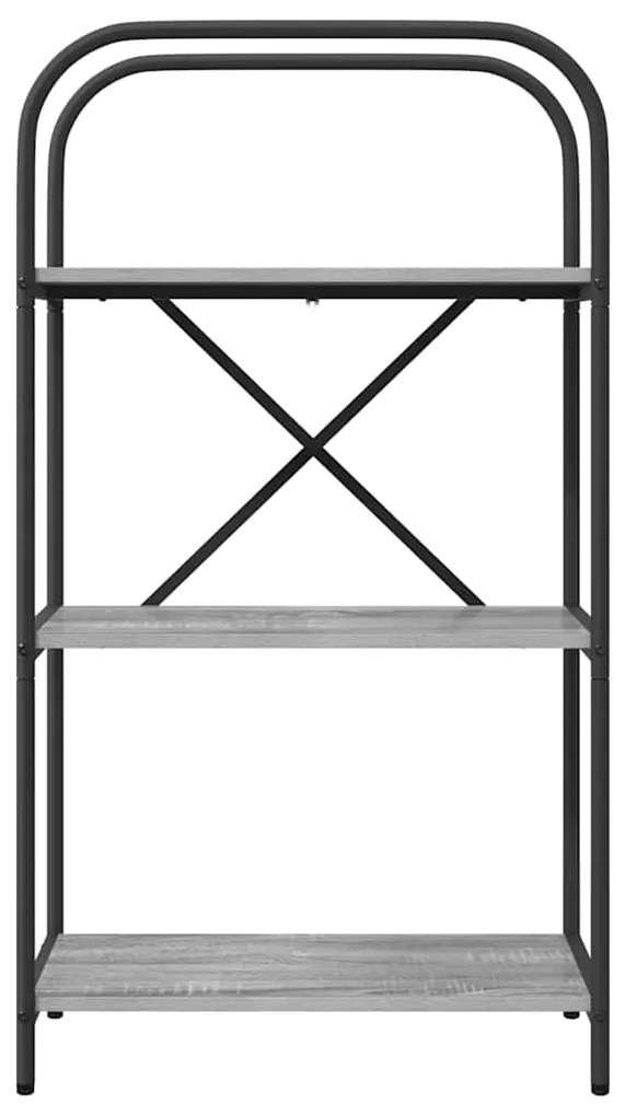 vidaXL Ράφι Βιβλίων Γκρι sonoma 60 x 30 x 109 εκ Επεξεργασμένο ξύλο