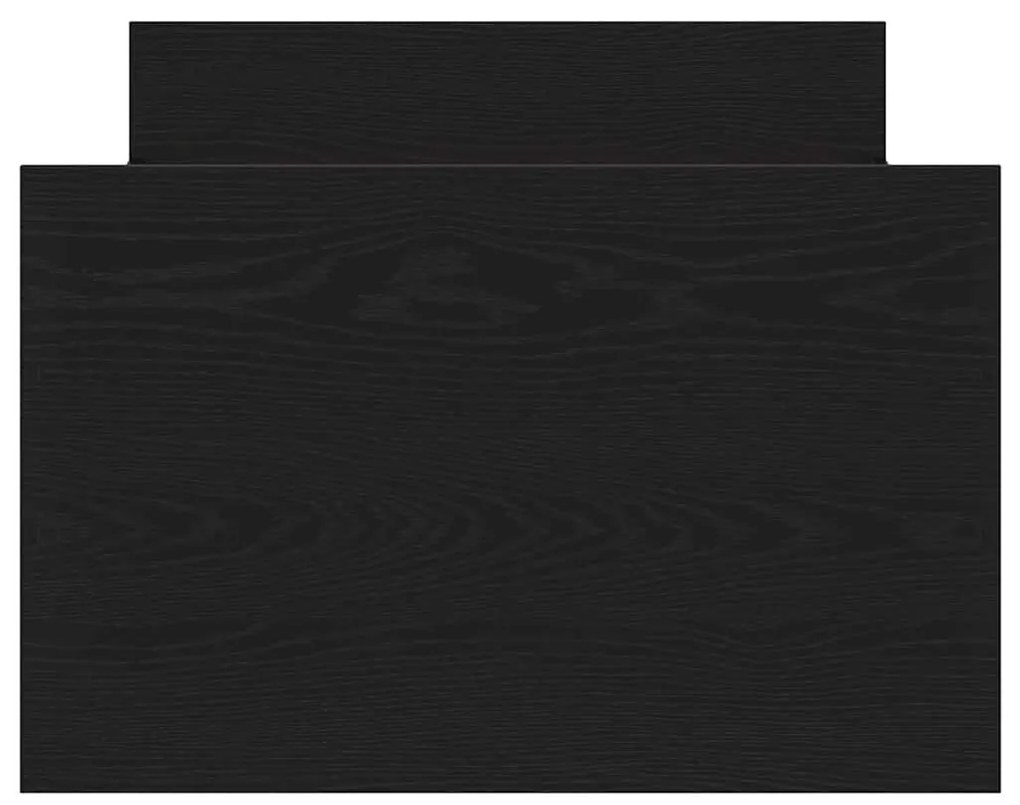 vidaXL Σκελετός Κρεβατιού με κεφαλάρι Μαύρη Οξυά 193 x 78 x 50 εκ.