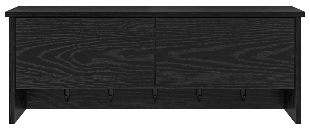 vidaXL Τοίχου Κρεμάστρα Μαύρη δρυς 80 x 20 x 30 cm Επεξεργασμένο ξύλο