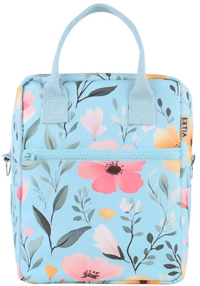 Τσάντα Φαγητού Ισοθερμική Save The Aegean Sky Garden 01-32906 20x14x27cm 7lt Multi-Blue Estia PVC