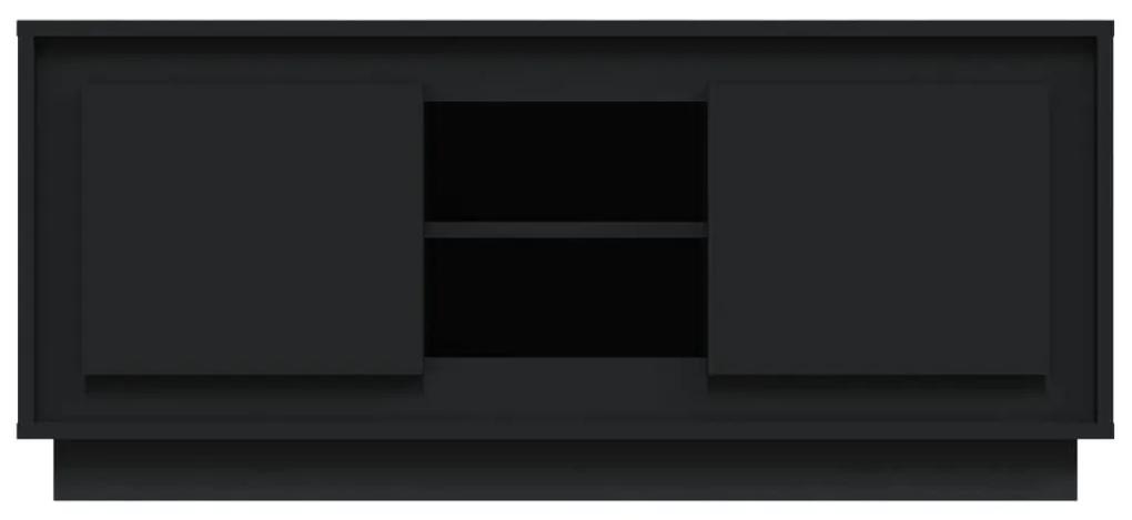 Έπιπλο Τηλεόρασης Μαύρο 102x35x45 εκ. Επεξεργασμένο Ξύλο - Μαύρο