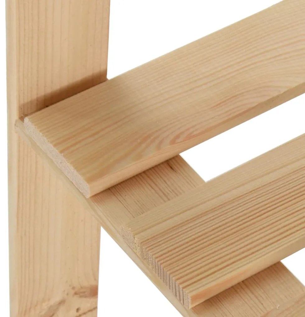 vidaXL Γωνιακή Ραφιέρα 5 Επιπέδων 82,5x82,5 x170 εκ. Μασίφ Ξύλο Πεύκου
