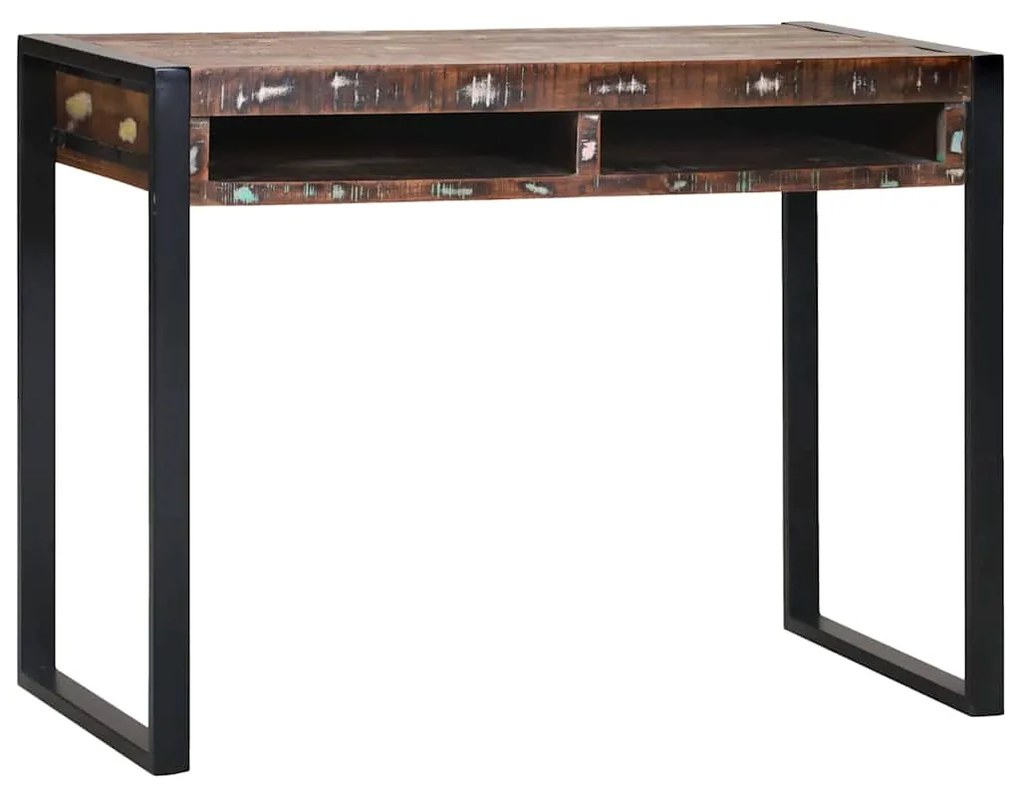 vidaXL Γραφείο Πολύχρωμο 100 x 50 x 75 cm Μασίφ ανακυκλωμένο ξύλο