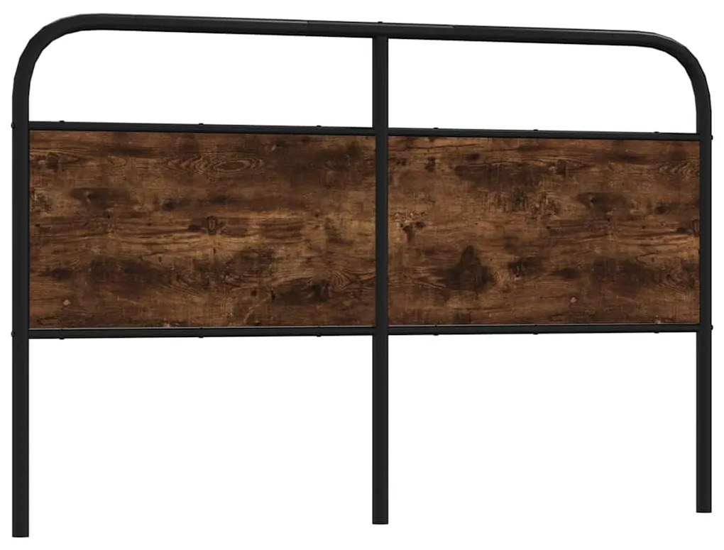 Κεφαλάρι Καπνιστή Δρυς 160 εκ. Ατσάλινο/Επεξεργασμένο Ξύλο