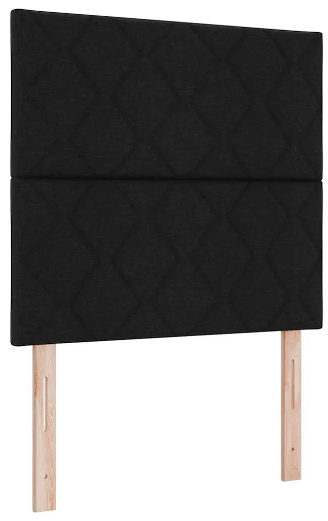 vidaXL Κρεβάτι με ελατήρια με στρώμα Μαύρο 100 x 200 cm ύφασμα