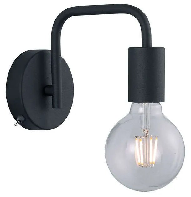 Φωτιστικό Τοίχου Diallo 208070132 Black Trio Lighting Metal