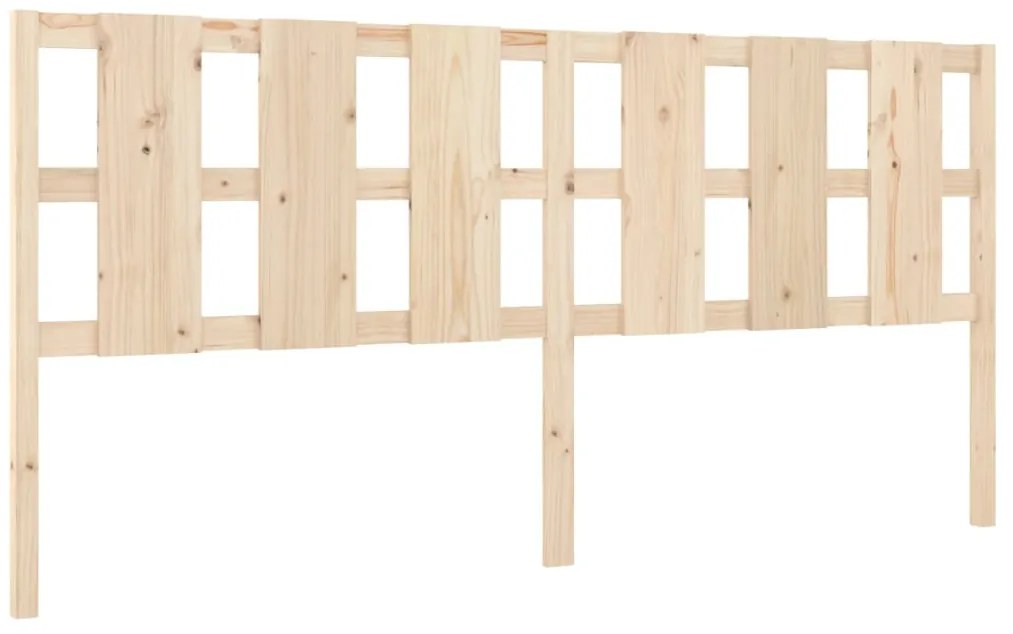 vidaXL Κεφαλάρι Κρεβατιού 205,5x4x100 εκ. από Μασίφ Ξύλο Πεύκου