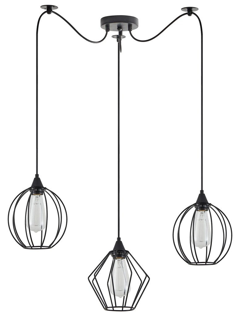 SE21-BL-B10-BL3-GR12 ADEPT FLEX Black Metal Grid Pendant+