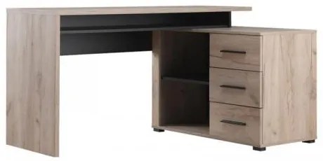 ΓΡΑΦΕΙΟ ARHIMED GREY OAK / ΜΑΥΡΟ 137.5*101.5*75 11008666