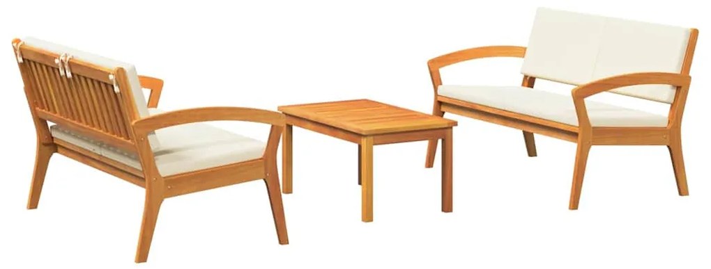 vidaXL Σετ μπιστρό 3 pcs Καφέ 114.5 x 70.5 x 72.5 εκ. Πολυεστέρας