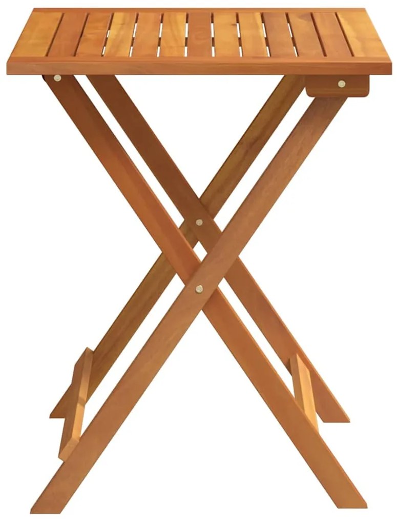 vidaXL Αναδιπλούμενο Τραπέζι Κήπου Φυσικό 60 x 60 x 72 cm