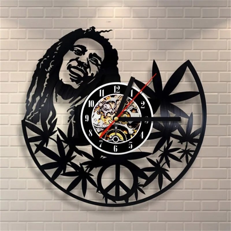 Intra απο ξύλο plywood 3mm-4mm πάχος - Ρολόι τοίχου Bob Marley Δίασταση 30x30 cm Intraeaxys-eo0qr8g1