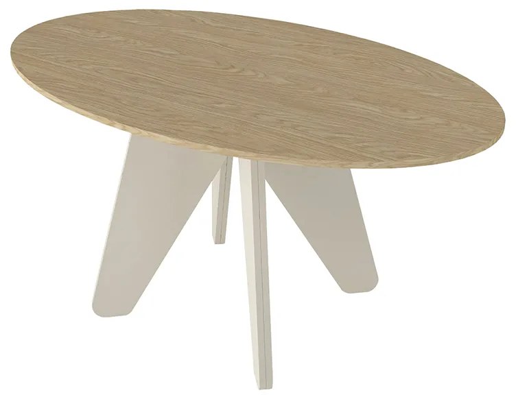 Τραπέζι Rebel Megapap χρώμα rota oak - sandstone 150x90x75εκ.