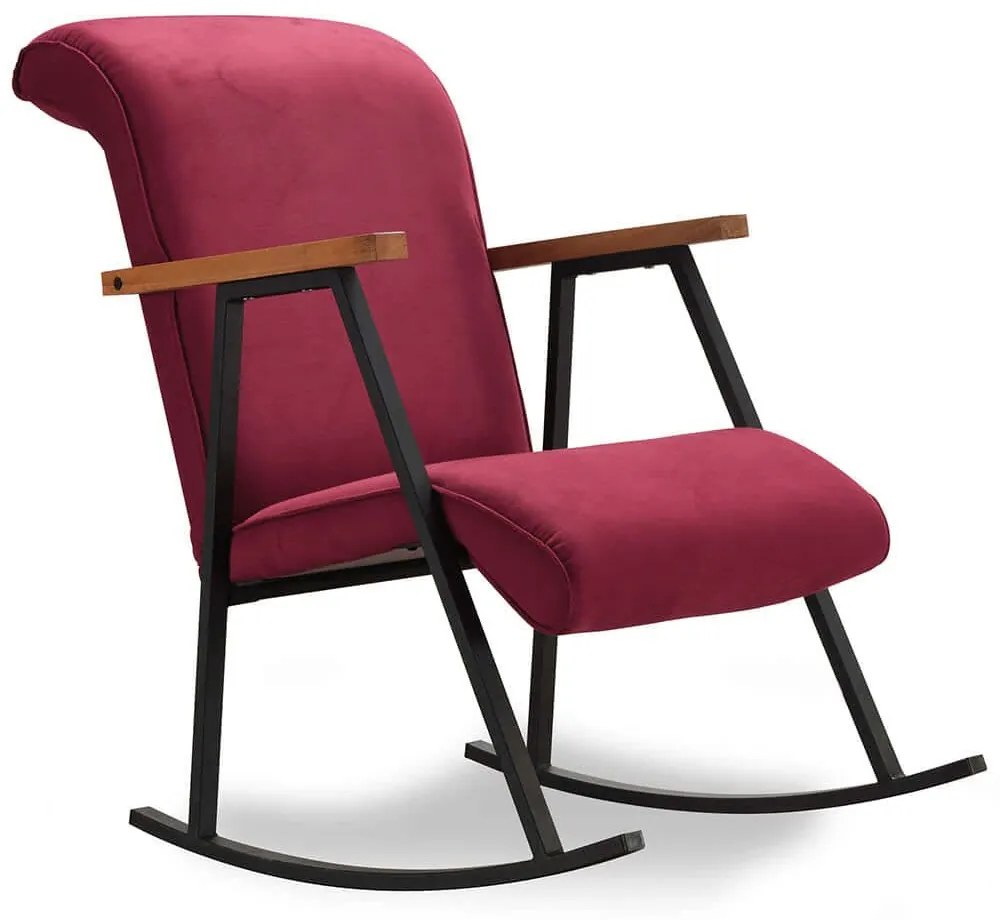 Πολυθρόνα Κουνιστή Yoka 859FTN1706 64x86x96cm Maroon Red