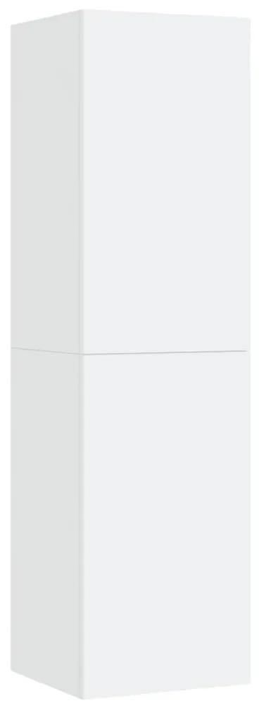 Έπιπλο Τηλεόρασης Λευκό 30,5 x 30 x 110 εκ. από Μοριοσανίδα - Λευκό