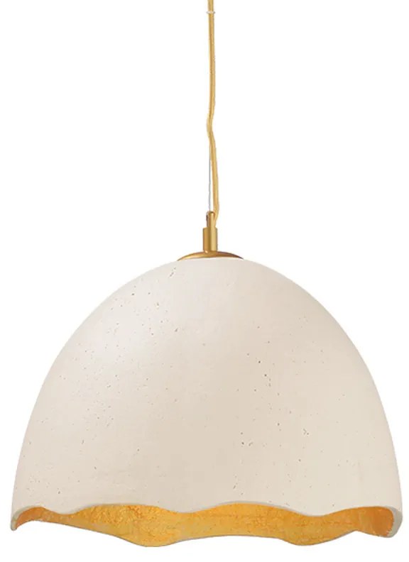 Φωτιστικό Οροφής Μονόφωτο Aca V3722351PWG Cream/Gold