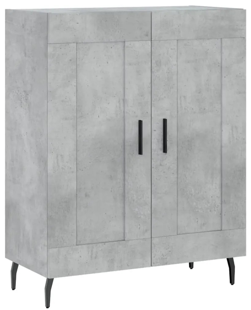 vidaXL Ντουλάπι Γκρι Σκυροδέματος 69,5x34x180 εκ. Επεξεργασμένο Ξύλο
