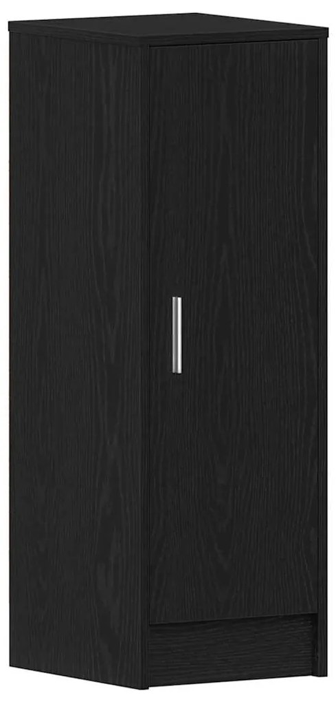 vidaXL Μαύρη Ντουλάπα Για Παπούτσια από Δρυς 32x35x92 εκ, Με Επεξεργασμένο Ξύλο