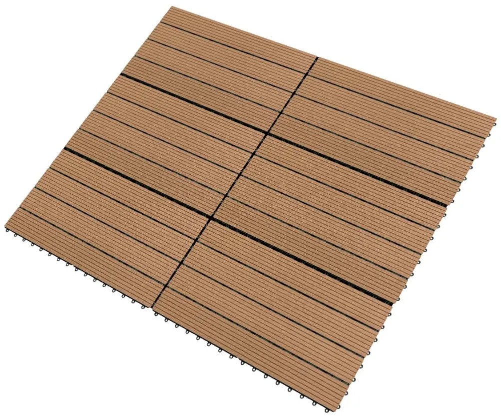 vidaXL Πλακάκια Deck 6 τεμ. Καφέ 60 x 30 εκ. 1,08 μ² από WPC