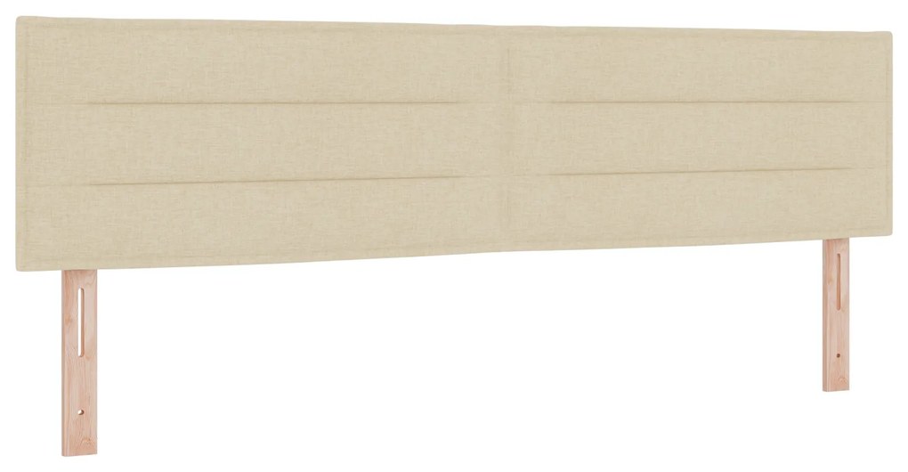 vidaXL Κρεβάτι με Ελατήρια και Στρώμα – Κρεμ, 180 x 200 εκ, Ύφασμα
