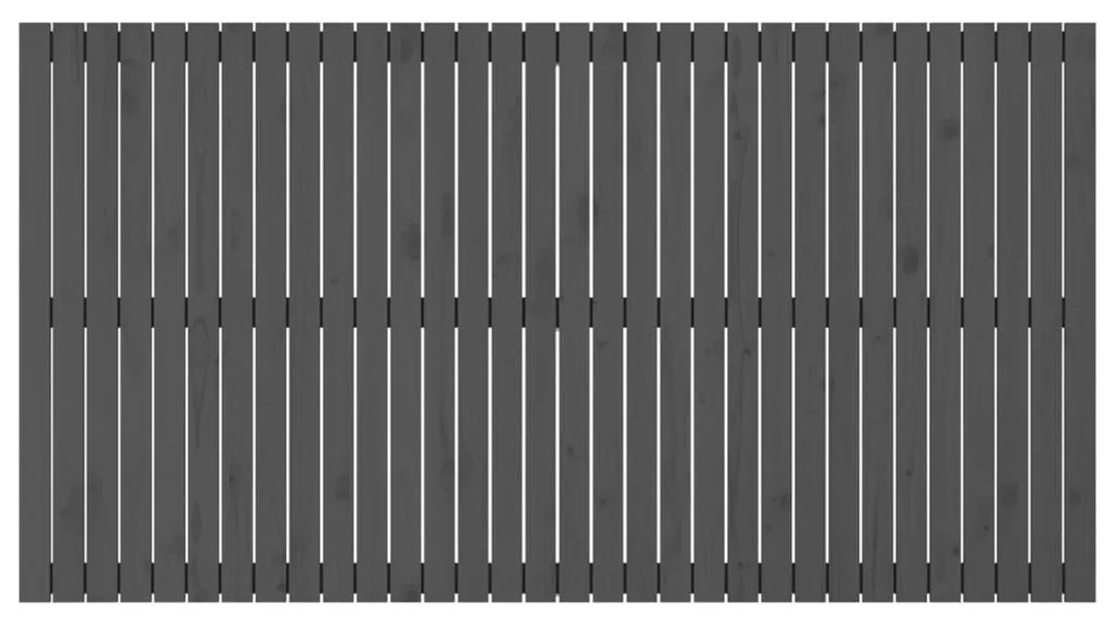 vidaXL Κεφαλάρι Τοίχου Γκρι 204x3x110 εκ. από Μασίφ Ξύλο Πεύκου