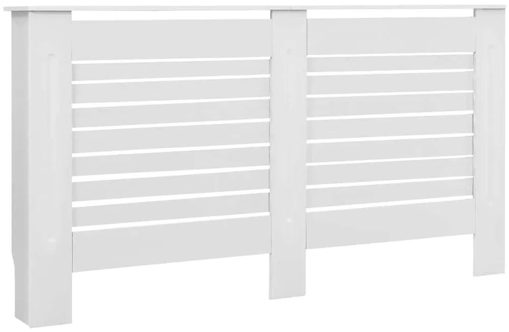 vidaXL Κάλυμμα Καλοριφέρ Λευκό 152 x 19 x 81,5 εκ. από MDF