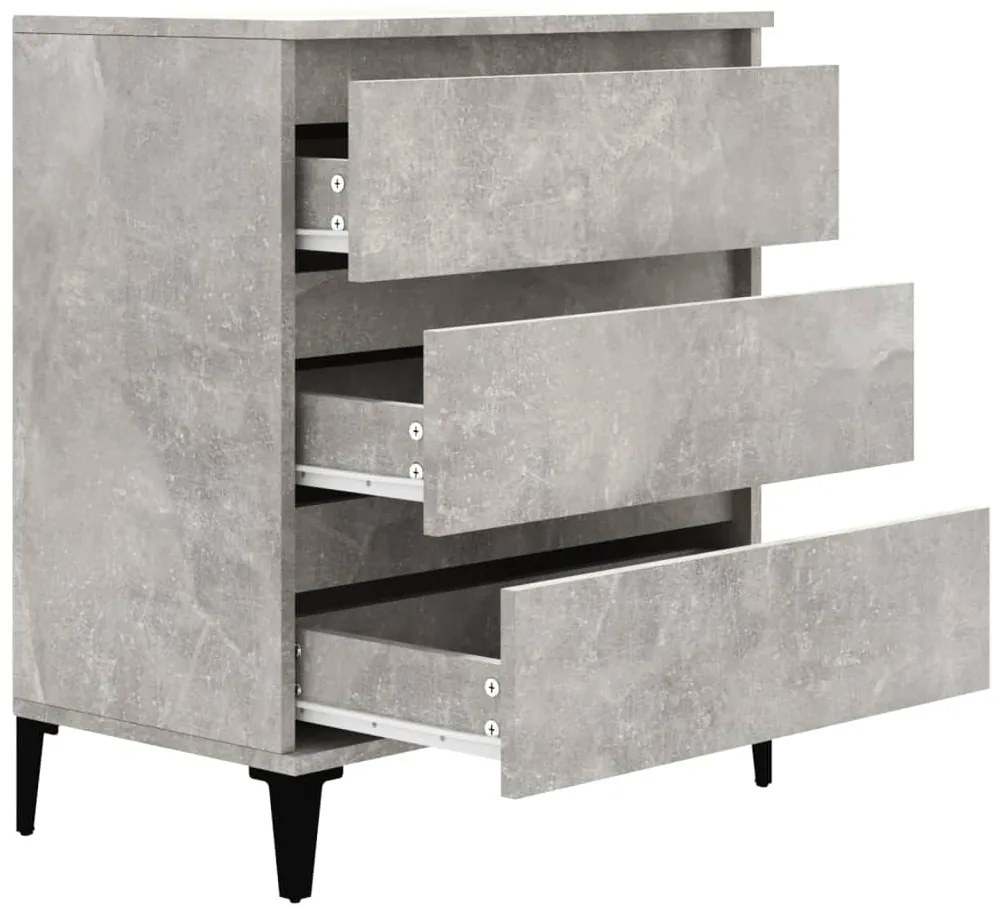 vidaXL Ντουλάπι Γκρι Σκυροδέματος 60x35x70 εκ. Επεξεργασμένο Ξύλο
