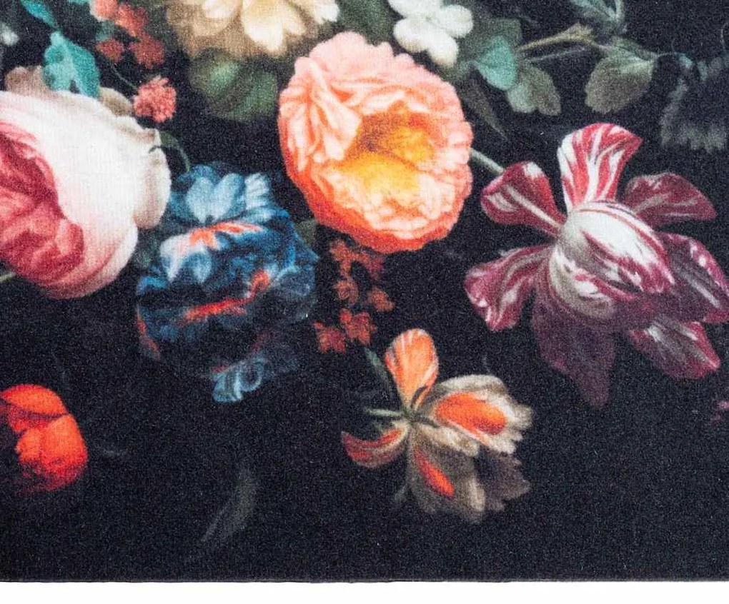 vidaXL Χαλί Κουζίνας Floral Λουλούδια 45 x 150 cm Βελούδο