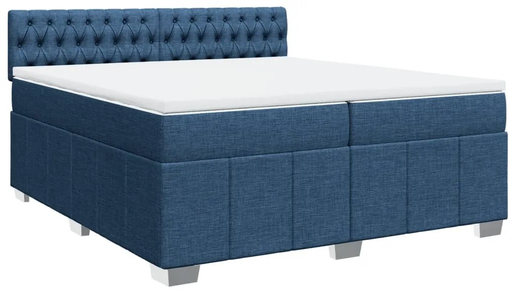 ΚΡΕΒΑΤΙ BOXSPRING ΜΕ ΣΤΡΩΜΑ ΜΠΛΕ 200X200 ΕΚ. ΥΦΑΣΜΑΤΙΝΟ 3287188