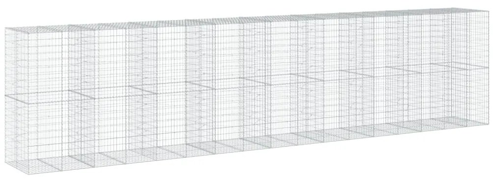 vidaXL Συρματοκιβώτιο με Κάλυμμα 850x100x200εκ από Γαλβανισμένο Χάλυβα