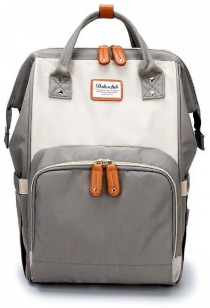 Τσάντα Μωρού Πλάτης B-300 42x28x21 Grey-Beige Doko Club Ύφασμα