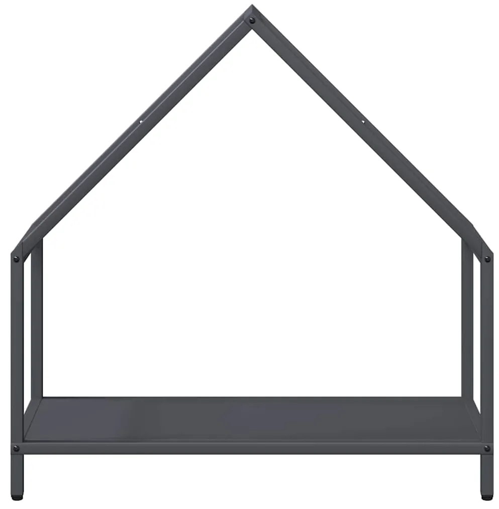vidaXL Ράφι για καυσόξυλα Ανθρακί 60x25x60 cm Ατσάλι ψυχρής έλασης