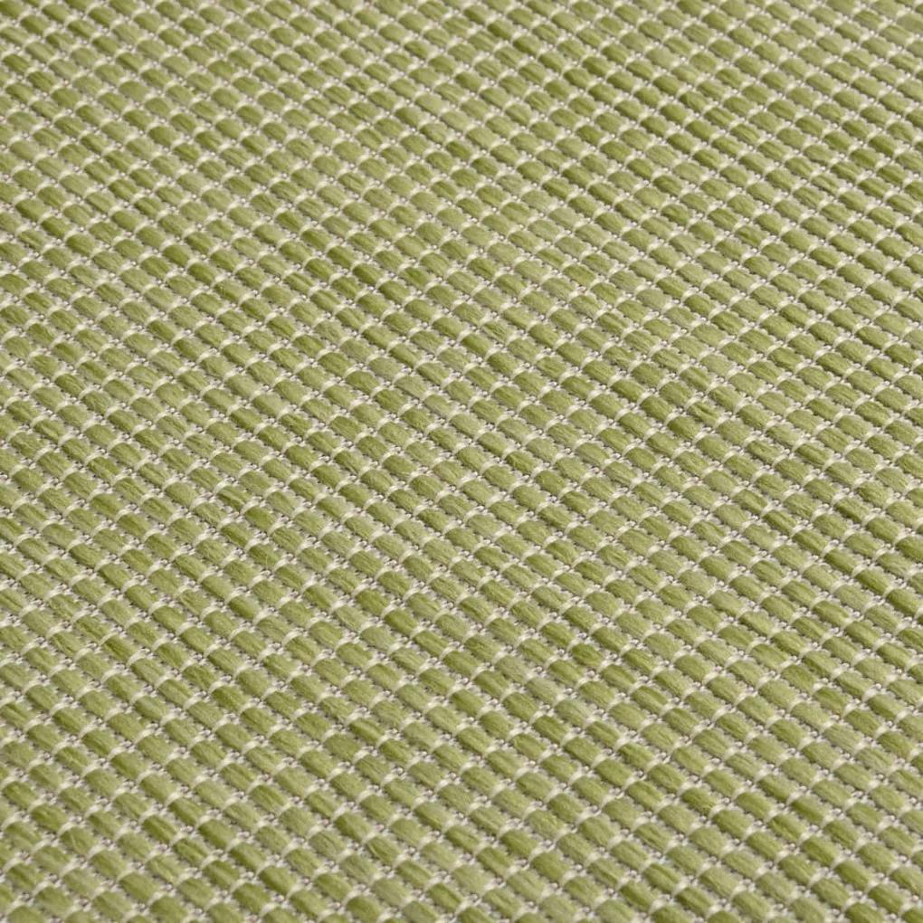 vidaXL Χαλί Εξωτερικού Χώρου με Επίπεδη Ύφανση Πράσινο 80 x 250 εκ.
