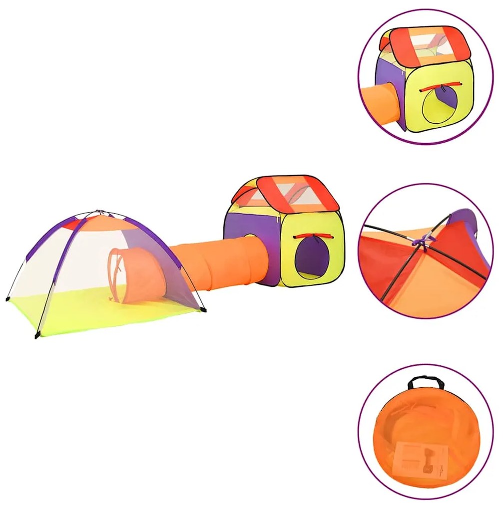 vidaXL Παιδική Σκηνή Πολύχρωμη με 250 Μπάλες