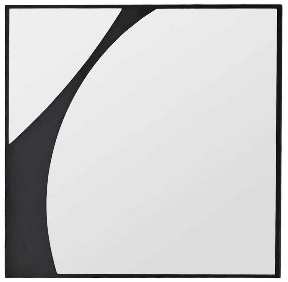 Καθρέπτης Τοίχου Abstract 552NOS2461 70x70cm Black Aberto Design Μοριοσανίδα, Μελαμίνη