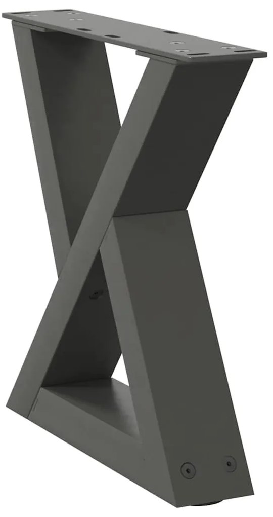 vidaXL Πόδια Τραπεζιού Σαλονιού 2 τεμ. Ανθρακί 40x(30-31,3) εκ. Ατσάλι