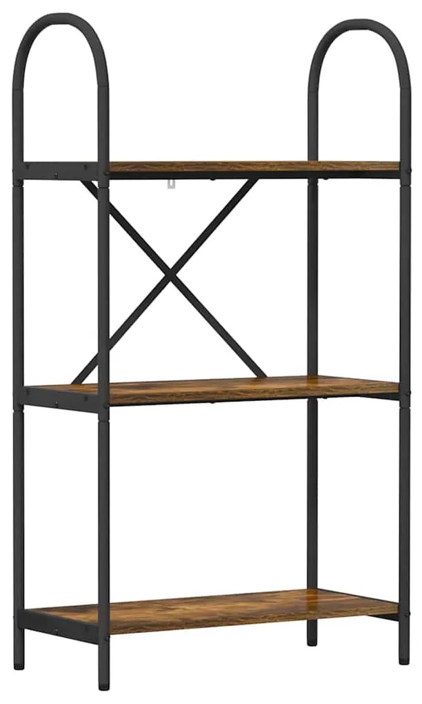vidaXL Ράφι Βιβλίων Καπνιστή δρυς 60 x 30 x 109 εκ Επεξεργασμένο ξύλο
