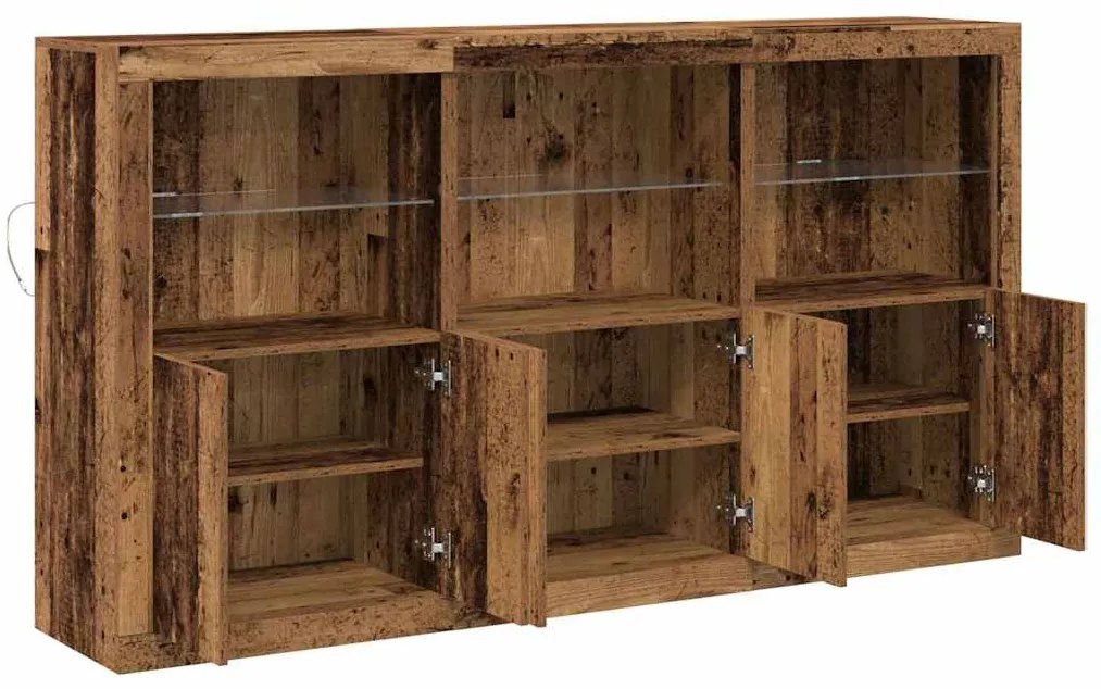 vidaXL Πλαϊνό γραφείο Παλαιό ξύλο 181.5 x 37 x 100 εκ