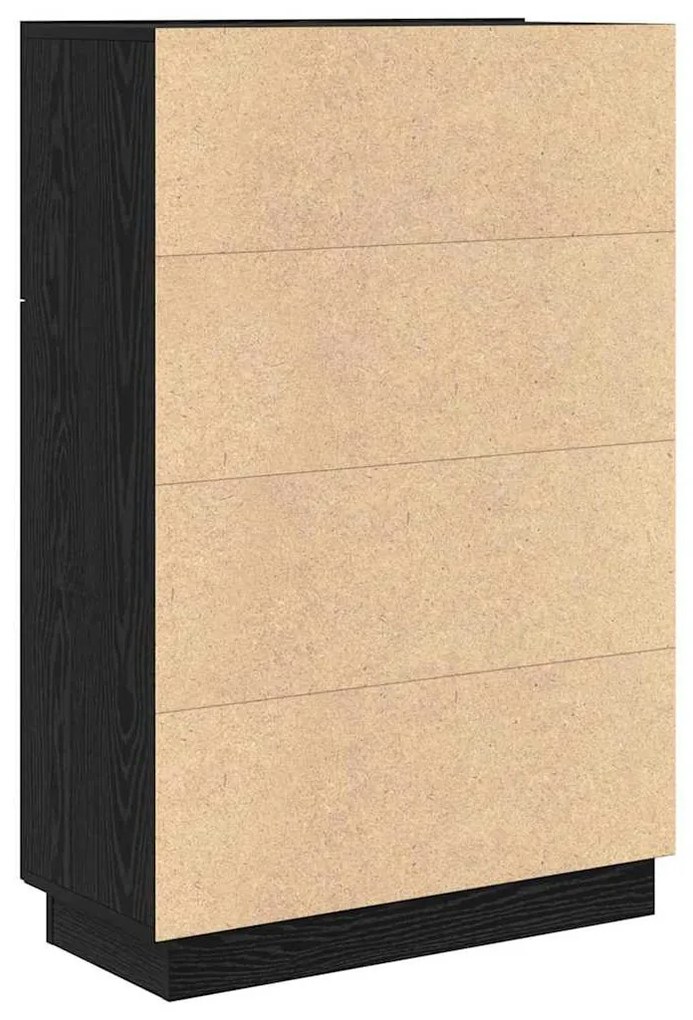 vidaXL Γραφείο Μαύρη Οξυά 71.5 x 31.5 x 106.5 εκ Επεξεργασμένο ξύλο