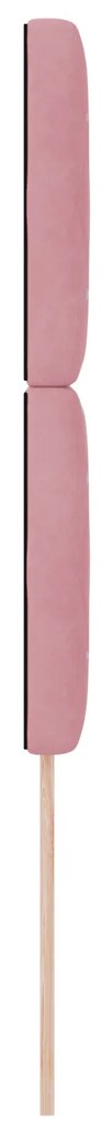 vidaXL Βελούδινο Κεφαλάρι Argyle με κεφαλάρι Ροζ 90 cm Βελούδο