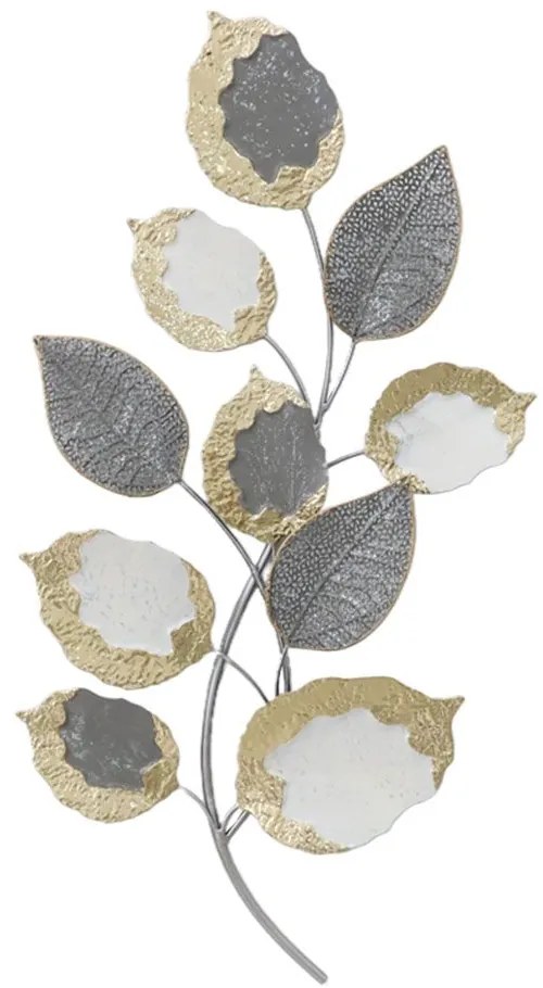 Διακοσμητικό Τοίχου Neone 345-000006 47,5x89x6cm Gold-White Inart Metal
