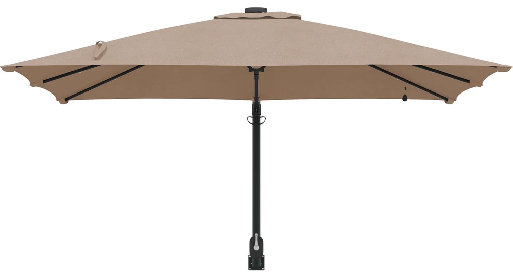 vidaXL Ομπρέλα Κήπου Taupe 248.5 x 247.5 x 160 εκ. ύφασμα