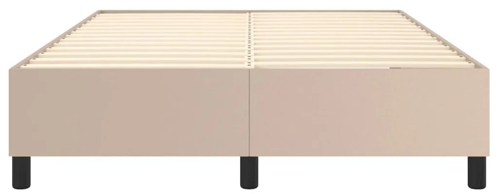 vidaXL Πλαίσιο Κρεβατιού Καπουτσίνο 140x190 εκ. από Συνθετικό Δέρμα