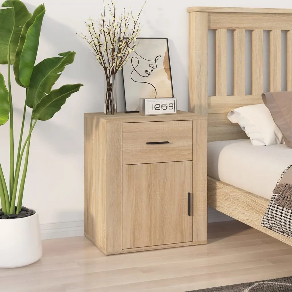vidaXL Κομοδίνο Sonoma Δρυς 50x36x60 εκ. από Επεξεργασμένο Ξύλο