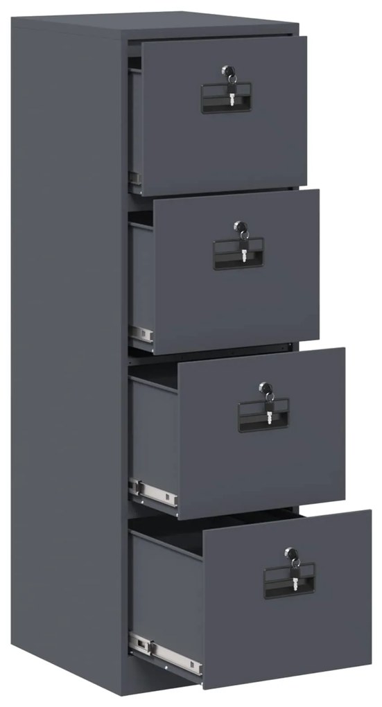 vidaXL Ντουλάπα Αρχείων με συρτάρι 2 pcs Ανθρακί 44 x 50 x 106.5 εκ