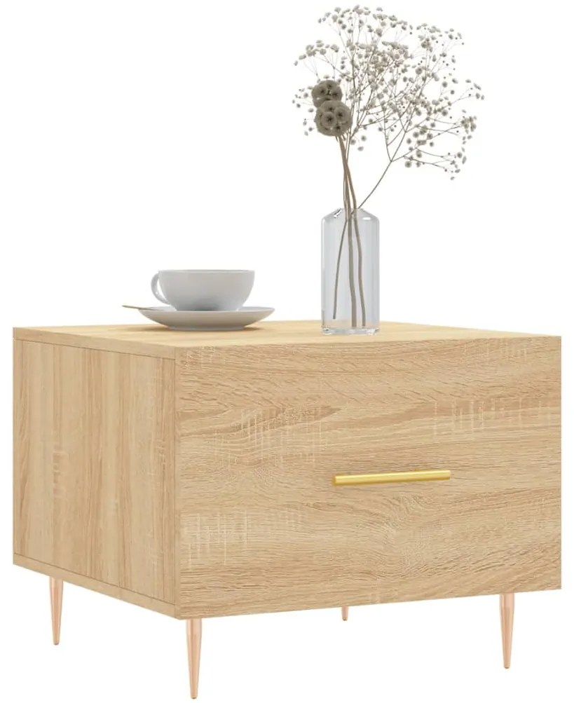 vidaXL Τραπεζάκι Σαλονιού Sonoma Δρυς 50x50x40 εκ. Επεξεργασμένο Ξύλο