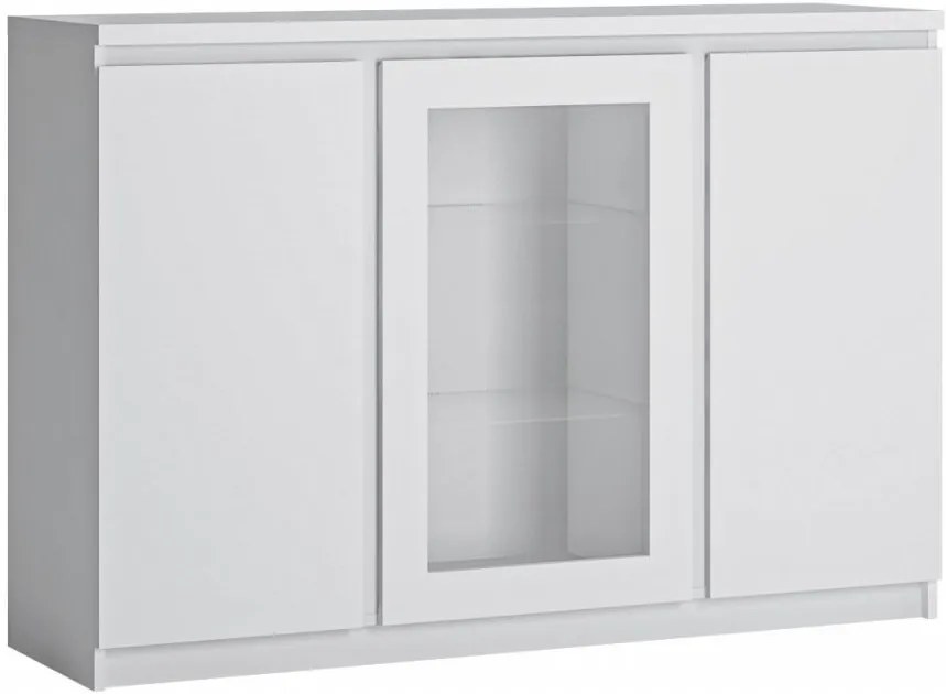 Μπουφές Louise 3D με βιτρίνα-Leuko - 135.40Χ40.00Χ92.90cm