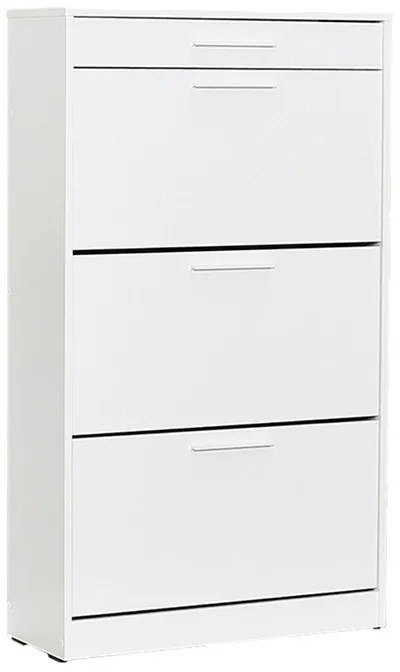 Megapap Παπουτσοθήκη Μελαμίνης Flat 18 Ζεύγων Λευκό
