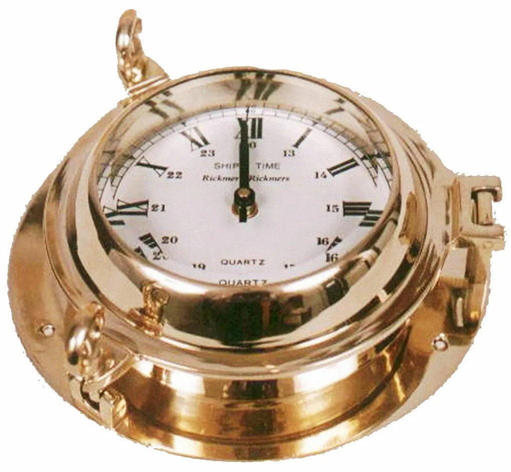 Ρολόι Τοίχου DKD Home Decor Κρυστάλλινο Χρυσό Vintage Ορείχαλκος (23 x 7 x 23 cm)