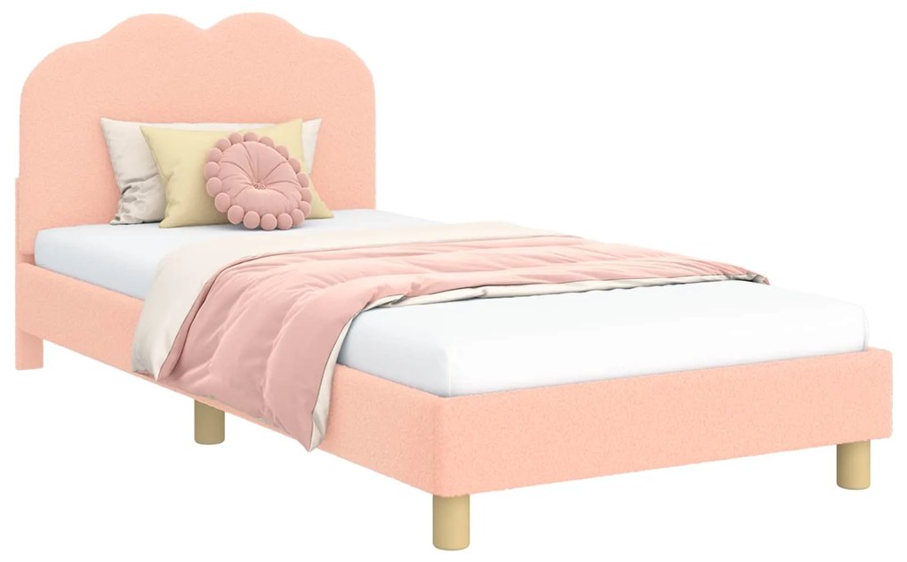 vidaXL Κρεβάτι Παιδικής Κρεβατοκάμαρας με Κεφαλάκι Ροζ 80 x 200 cm